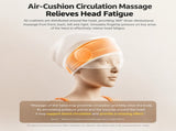 3-in-1 Heated Head Eye and Neck Massager with 360&deg Wrap Design, Adjustable Corded Controller and V1341-ZY-EP7EY8BP-BEIGE