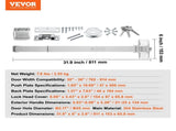 Push Door Locks, Stainless Steel Panics for Exit Doors, with Exterior Lever and 3 Keys, Push V952-FZL31YCBXG0013KC1V0