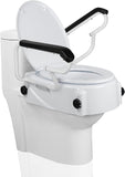 Toilet Seat Riser with Flip Up Handles Raised Toilet Safety Seat for Elderly V346-BL1097