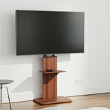 Heavy Duty TV Floor Stand Adjustable Mount 65 Black Brown V178-66739