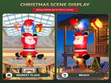 Jingle Jollys Christmas Inflatable Climbing Santa 3.5M Height LED Decorations Illuminated XMAS-INF-SNOWMAN-CLIMB-8FT