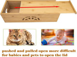 Cable Management Box,Cord Organizer Box,Bamboo Box for fit Desk Computer USB Behind TV Home Hall V1259-DP01-A-5727
