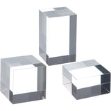 3pcs Acrylic Cube Display Risers for Photography Display V1192-AZ-W-21427