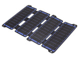 Solar Panel Folding Monocrystalline Silicon 2 USB Output Flexible ETFE Solar Panel 14W 5V Blue V1294-YM0626-3114220114212