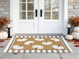 Fall Door Mat Set, Layered Fall Rug with Pumpkin Design, Halloween Door Mat for Front Door V1366-AZ2-W-18318