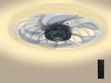 Ceiling Fan Light Bedroom Home E27LED Fan Light With Remote Control Speed and Brightness Adjustable V1294-YM0901-L6858W-2