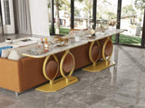 Noble and Elegant Sintered Stone Console Table Hallway Table with Strong Metal Frame V767-JJ-XZ837-XNE