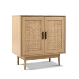 Artiss Rattan Buffet Sideboard 2 Doors - BRIONY Oak FURNI-E-RAT-SID90-WD