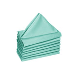 Hoydu Set of 8 Cotton OR Poly Cotton Napkins Light Turquoise V442-GNA-MISC-SETOF8NAPKINS-LIGHTTURQUOISE-SQ