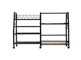 Everfit Golf Bag Storage Rack Golf Organizer Hold 1 Bags 4 Shelves GSR-A-1T-BK
