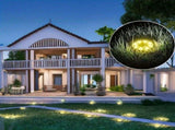 solar ground disk lights, outdoor lighting Australia, 8 LED lights, stainless steel solar lights, V1106-124-56785-WHI-16PCS