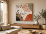 Quiet Muse Floating Frame Canvas Wall Art - Portrait - 60W x 80H cm - White V767-PP-QM-6080-FW