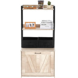 VEVOR Cat Litter Box Enclosure Litter Box Furniture Hidden 2 Shelves & 2 Baskets V952-XHSCBBSNJSMSD53UMV0