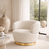 Interior Ave - Luna Swivel Armchair - Vanilla Oat V355-IA-OCC-LUN-NAT