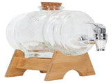 Beverage Barrel Thickened Glass Sealed Medlar Ginseng Wine Brewing Jar Dispenser with Faucet for V1294-YM0716-3118220128511
