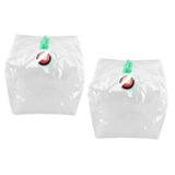 2Pcs 20L Folding Water Bucket PVC Portable Transparent Water Container with Spigot for Camping V1294-YM0523-3111210337211