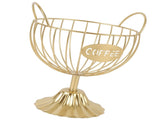 Coffee Pod Holder Iron Coffee Capsule Basket Bar Counter Organizer for Kitchen Office Desktop Gold V1294-YM0901-3118240264411