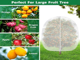 Fruit Tree Netting Cover with Zipper - Plastic Mesh Bird and Insect Protection for V888-ELOSUNG57028-7