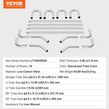 DIY Universal Exhaust Kit 16 Pieces Exhaust Pipe Kit with Slip-Fit Joint V952-DZPQGTJ16PCSWRBW6V0