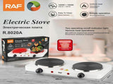 Double Burner Electric Ceramic Cooktop 2000W Countertop Hot Plate with 5-Level Temperature Control, V1341-ZY-6RD9N6JA-BLACK