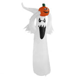 1.8m Halloween Inflatables Pumpkin Head White Ghost Inflatable Pumpkin Blow Up Ghost with LED for V1294-YM0901-3115230077311