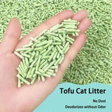 Dust-Free Tofu Cat Litter Quick Clumping & Odor Control Plant-Based Deodorizer Ideal for Multi-Cat V255-CATL-10