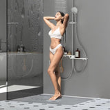 Shower Curb Kit, 1828x1828mm, 72"x72" Shower Pan Kit with 50.8mm ABS Central Flange, 101.6mm V952-ABSLYTJHSABSAJTFCV0