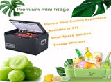 ASMOKE Premium Mini Fridge 37L Compact Refrigerator with Roll-Bond Evaporator & Internal Light for V642-XFAS-MINI-FDG-37L