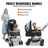 VEVOR Pet Stroller, 4 Wheels Dog Stroller Rotate Brakes, 44lbs Weight Capacity, Puppy Stroller V952-CWTCCGK4QSHSU0H92V0