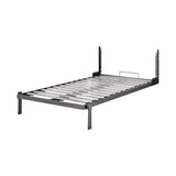 King-single Wall Bed in White Space Saving Murphy Bed Kit with Silver Door Handle V63-953881