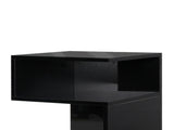 Levede 1xBedside Tables Drawers Side Black NI1036-BK_NZ