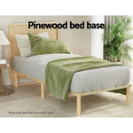 Artiss Bed Frame King Single Size Wooden Base Mattress Platform Timber Pine AMBA WBED-AMBA-KS-WD