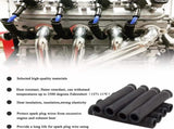 8Pcs 2500&deg Degree Spark Plug Wire Boots Heat Shield Protector Sleeve Cover Compatible with SBC BBC V1258-DP02-WO-284