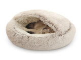 Cat Bed Round Plush Hooded Cat Bed Cave, for Indoor Cats or Small Dog Beds, Calming Pet Beds Calm V1189-WXFWAL-20260326-03177