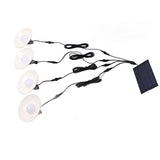Solar Pendant Lights 4 Heads IP65 Waterproof Warm White Shed Lights with Remote Control for Outdoor V1294-YM0706-3119230109611