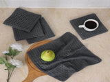 Homaxy Kitchen Towels and Dishcloths Set, 12 x 12 Inches, Set of 12 Bulk Cotton Kitchen Towels Set, V1258-DP02-F-190