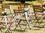 24 Pcs Large Wedding Ribbon Bows with Long Tails 10 x 36 Inch Aisle Decor On Chairs Background for V1259-DP01-A-4805