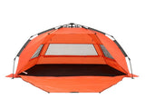 Weisshorn Beach Tent 3-4 Person Pop Up Sun Shade UPF 50 Automatic Outdoor Orange TENT-C-BEA-4-OR