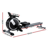 Everfit 16 Level Magnetic Rowing Machine for Home with App Connect Black ROWING-C-MAG-16L-DT-BK