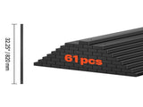 61 Pack Deck Balusters, 82 cm Galvanized Steel Railing Spindles, Hollow Rectangle Metal Decking V952-BPKLGZT61G328HWPY001V0
