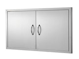 BBQ Access Door, 889x610 mm Double Outdoor Kitchen Door, Stainless Steel Flush Mount Door, Wall V952-SMMBSCJMYS35KPSP8V0