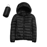 Women's Packable Down Jacket Lightweight Puffer Jacket Hooded Winter Coat V1192-AZ-W-33051