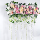 1M Artificial Flower Runner Arrangement Panel Wall Rose DIY Wedding Party Dcor V63-952131