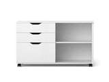 Artiss 3 Drawer Mobile Filing Cabinet Printer Stand Cabinet Home Office Storage White FURNI-Q-FC-3D-WH