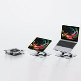 mbeat Stage S8 Rotating Laptop Stand with RGB Cooling Fan and USB Ports V186-MB-STD-S8GRY