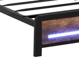 Levede Single Bed Frame Storage Headboard Industrial BF1066-S
