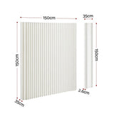 Artiss Paper Room Divider Folding Partition Screen Honeycomb Privacy Screen Freestanding 150cm White PAPER-RD-FLD-WH