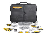 207-Piece Mechanics Tool Set 1/4" 3/8" 1/2" Drive Sockets SAE and Metric V952-SDJXGJTZ14384PX0VV0