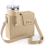 Apricot Portable Insulated Water Bottle Carrier Bag with Adjustable Shoulder Strap - Crossbody Drink V888-ELOSUNG33415