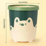 Trash Can Wastebasket Recycle Bin Cute Bear Pattern Large Capacity for Bathroom Bedroom Kitchen V1294-YM0716-3117220107212